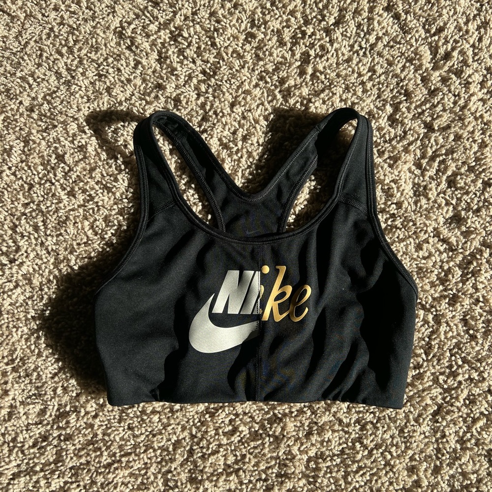 nike black sports bra